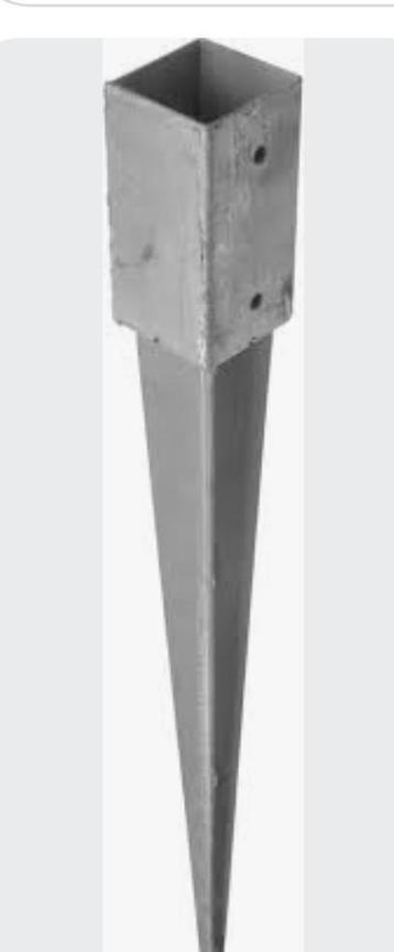 Paalanker gegalvaniseerd 75 cm, 7,5 x 7,5 cm, nieuw, 4 stuks, Tuin en Terras, Palen, Balken en Planken, Ophalen
