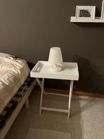 2 X bijzettafeltje - wit - inklapbaar, Ophalen, Minder dan 55 cm, Zo goed als nieuw, Cottage