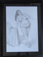 EMMA HUTCHINSON / NAAKTE VROUW / ORIGINEEL / 10x479cm KADER, Enlèvement