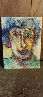 Peinture portrait signée Serge Montegnies, 18x23, n538, Enlèvement