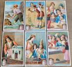 6 oude, Franstalige Liebig prenten: Voyage de Gulliver, Ophalen of Verzenden, Gebruikt, Overige onderwerpen, Prent