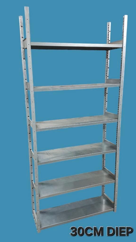 GS-3 Legbordstelling stelling gebruikt schappen 30cm en 60cm, Maison & Meubles, Armoires | Étagères, Comme neuf, Enlèvement