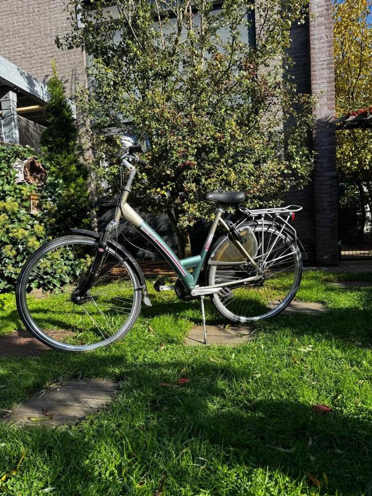 Sparta Marathon 3.0 damesfiets grijs/groen, Fietsen en Brommers, Fietsen | Dames | Damesfietsen, Gebruikt, Sparta, Versnellingen