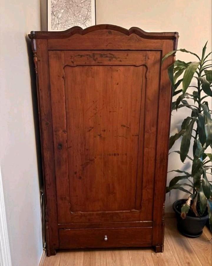 Vintage antieke breigoed kledingkast 20e eeuwse massief hout, Huis en Inrichting, Woonaccessoires | Kamerschermen, Gebruikt, Ophalen
