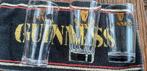 Guiness glazen 3 verschillende + onderlegger., Ophalen, Zo goed als nieuw