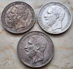 Belgisch Congo 5 Francs 1887/1891/1894, Zilver, Ophalen of Verzenden, Losse munt, Zilver