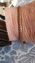 Bracelet maille plate doré, Handtassen en Accessoires, Armbanden, Gebruikt, Ophalen of Verzenden