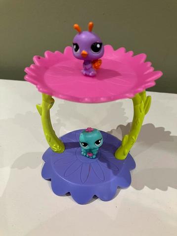 Littlest pet shop 2 kleine dieren op dubbele bloem, Verzamelen, Ophalen of Verzenden