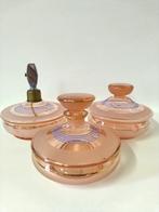vintage Bohemian glazen toilettafelset, Antiek en Kunst, Curiosa en Brocante, Ophalen of Verzenden