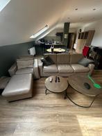 Leren zetel - Beige, Huis en Inrichting, Ophalen