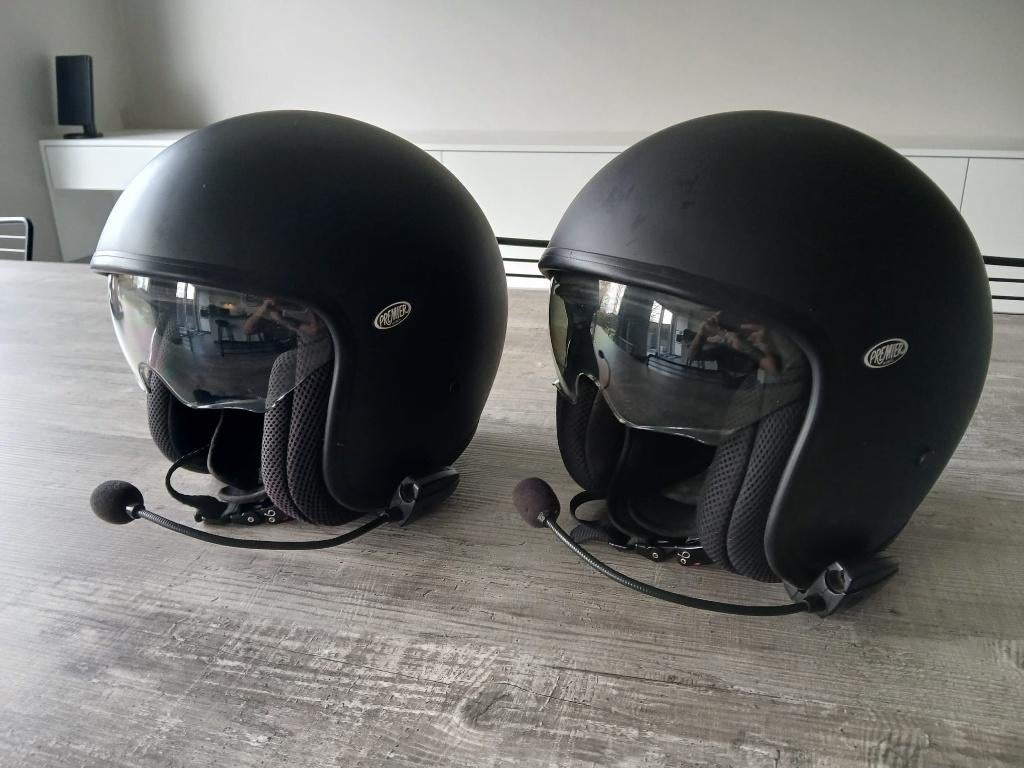 Premier "Vintage Collection" jethelmen, Motoren, Kleding | Motorhelmen, Dames, Heren, Jethelm, Overige merken, Tweedehands, Ophalen