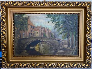 Olieverfschilderij op paneel beschikbaar voor biedingen