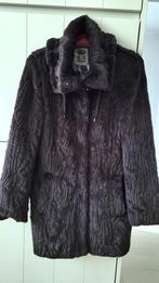 WINTERMANTEL IN IMITATIEBONT - MERK DAMO, Kleding | Dames, Jassen | Winter, Bruin, Maat 42/44 (L), Ophalen of Verzenden, Zo goed als nieuw