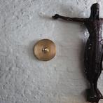 Vintage bekkens Stagg (drumstel) omgevormd tot wandlamp., Antiek en Kunst, Ophalen of Verzenden