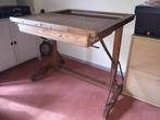 Table de travail ancienne réglable avec tiroir, Gebruikt, Ophalen