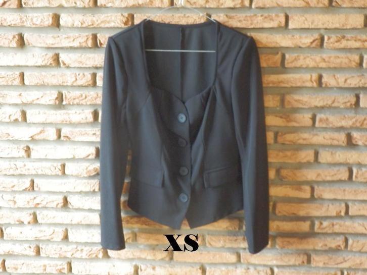 (16)- veste légére femme t.xs noire - shein -, Kleding | Dames, Jassen | Zomer, Zo goed als nieuw, Maat 34 (XS) of kleiner, Zwart