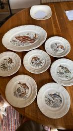 Visborden met visschotel, Antiek en Kunst, Antiek | Servies compleet, Ophalen