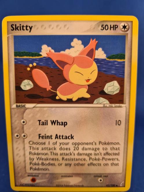 Skitty 41/100 - Crystal Guardians, Hobby en Vrije tijd, Verzamelkaartspellen | Pokémon, Gebruikt, Verzenden