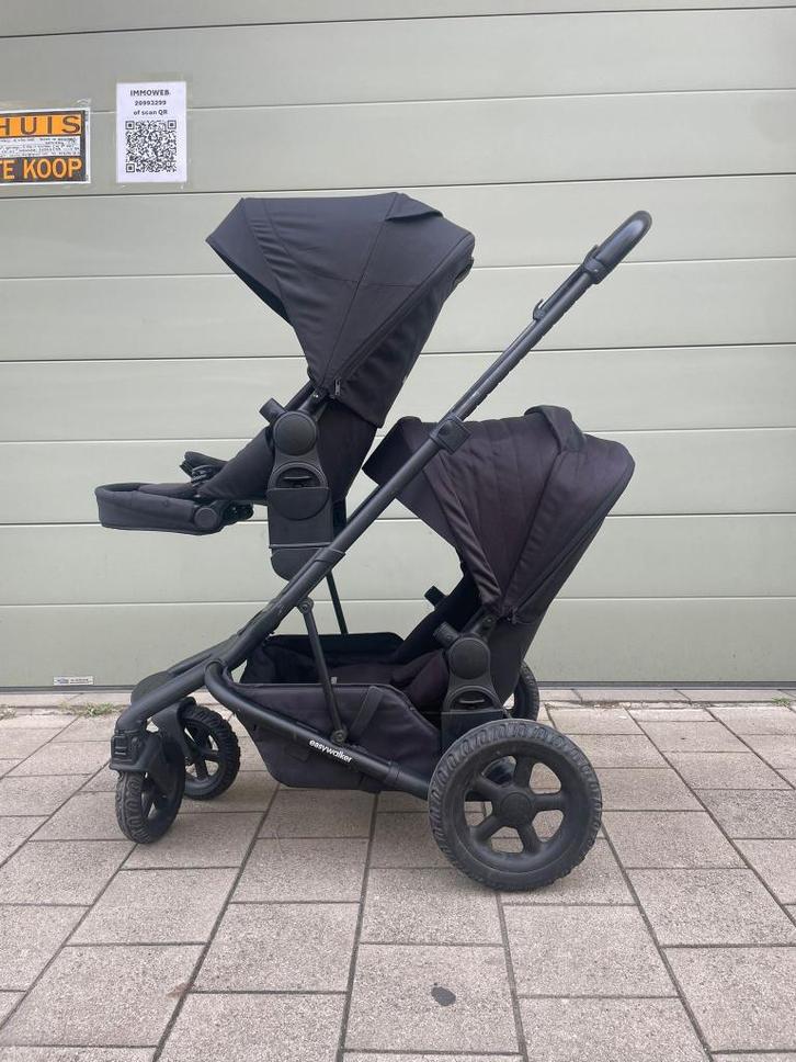 Easy Walker All Terrain, Kinderen en Baby's, Buggy's, Gebruikt, Overige merken, Duomodel, Regenhoes, Verstelbare rugleuning, Voetenzak