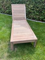 Ligbed Jati en Kebon teak met kussen, Ophalen, Zo goed als nieuw