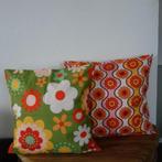 Retro vintage stijl kussenhoezen 45 x 45 cm diverse modellen, Verzenden, Nieuw, Overige kleuren, Vierkant