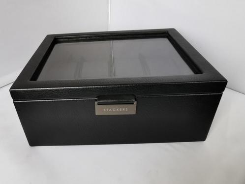 zwarte opbergbox horloges, Handtassen en Accessoires, Horloges | Heren, Nieuw, Polshorloge, Overige merken, Overige materialen
