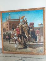 Très grand tableau réalisé en Inde, Antiek en Kunst, Ophalen