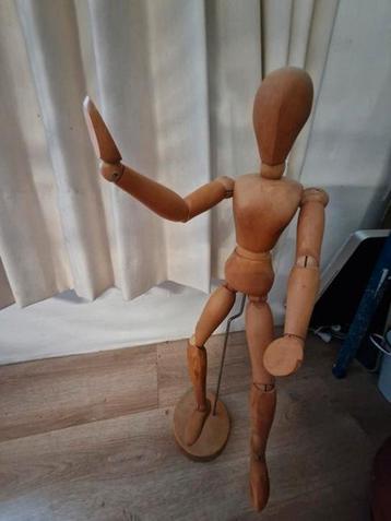 houten modelpop tekenpop ledenpop 80 cm beschikbaar voor biedingen