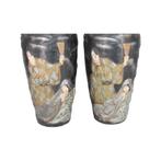 Ensemble de Deux Vases Polychromes en Céramique Japon, Enlèvement ou Envoi