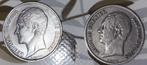 België - 2 munten 2,5 frank 1849 grote en kleine kop, Postzegels en Munten, Munten | België, Zilver, Ophalen of Verzenden, Zilver