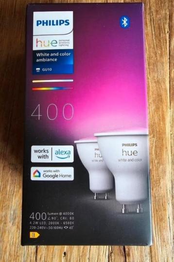 Philips Hue Gu10 duopack 400 lmn White&Color, nieuw. beschikbaar voor biedingen