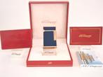Dupont Aansteker L2 Chinese Lak Kleur BLauw +Rose Goud Kleur, Ophalen of Verzenden, Gebruikt, Aansteker
