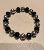 Pandora armband zilver met zwarte parels, Handtassen en Accessoires, Armbanden, Ophalen, Overige materialen, Zwart, Zo goed als nieuw