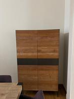 Meubles Bar en métal+tiroir et 4 portes en bois massif, Huis en Inrichting, Ophalen, Nieuw, Teakhout