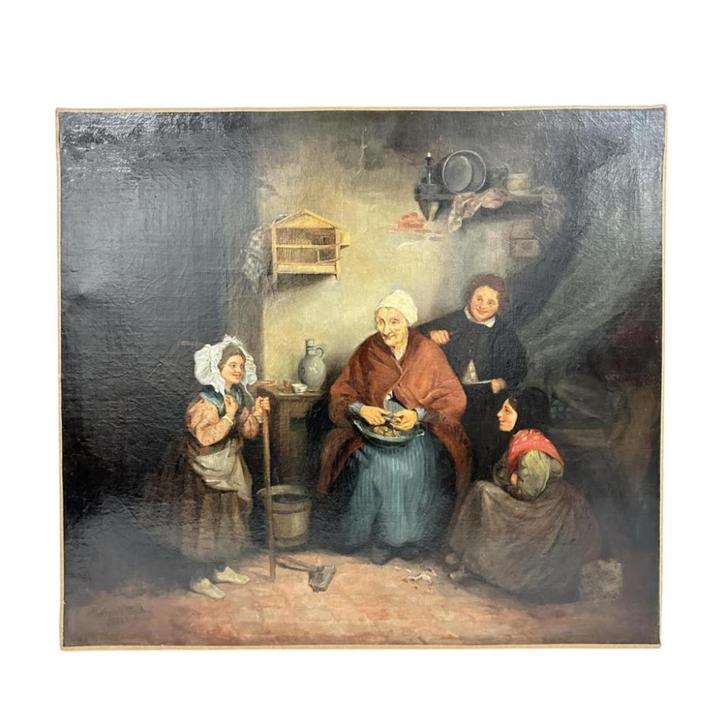 Jean-Baptiste MADOU (1796-1877) Zijn vrouw Mélanie Madou, Antiek en Kunst, Kunst | Schilderijen | Klassiek, Ophalen of Verzenden