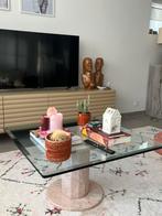 Marmeren salontafel, Huis en Inrichting, Tafels | Salontafels, Ophalen, Gebruikt, 50 tot 100 cm, Vintage marmer