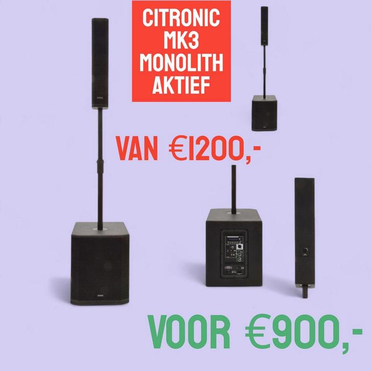 Citronic MK3 Monolith Aktieve Speaker Set, Telecommunicatie, Antennes en Masten, Mast, Ophalen