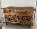 houten uitgesneden juwelenkist, Antiek en Kunst, Ophalen of Verzenden