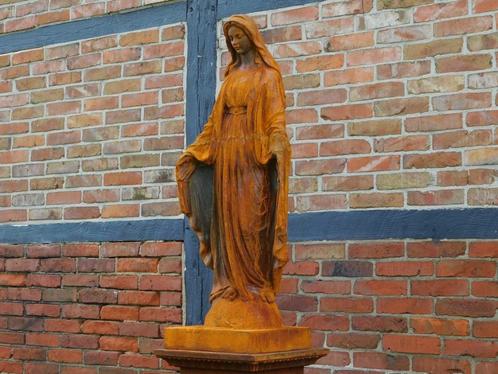Beeld Maria van Gietijzer - 118 cm, Antiek en Kunst, Antiek | Religieuze voorwerpen, Ophalen of Verzenden