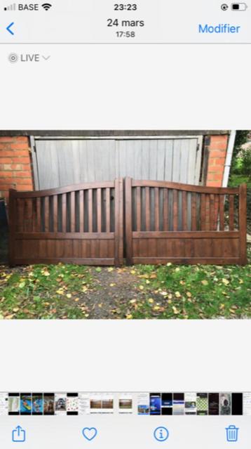 Houten poort, Ophalen, 100 tot 150 cm, Zo goed als nieuw, Hout