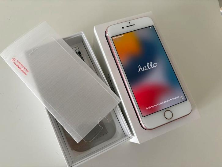 iPhone 7 Rose Gold - 128GB - NIEUWSTAAT (Krasvrij), Telecommunicatie, Mobiele telefoons | Apple iPhone, Zo goed als nieuw, 128 GB