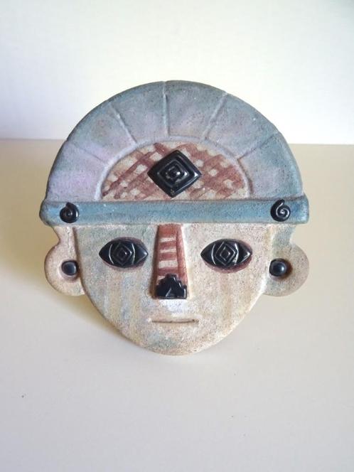Peru: wandmasker, met staander. Handmade, Antiek en Kunst, Kunst | Niet-Westerse kunst, Ophalen of Verzenden