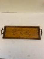 Antieke 1890 houten dienblad met afbeelding spelenden kinder, Huis en Inrichting, Ophalen, Zo goed als nieuw