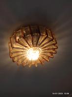 Vintage plafond lamp - afhalen in Ekeren, Huis en Inrichting, Lampen | Plafondlampen, Ophalen, Gebruikt, Glas, Retro vintage 1970