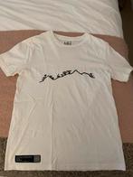 T-shirt femme blanc avec motif graphique jungle et singe., Ophalen, Zo goed als nieuw, Wit