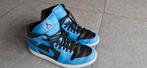 Nike Air Jordan mid 1 - University Blue / black, Ophalen, Zo goed als nieuw, Blauw