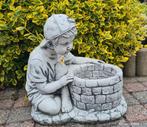 Beton kindje met bloempot, Jardin & Terrasse, Statues de jardin, Enlèvement, Neuf, Béton, Homme