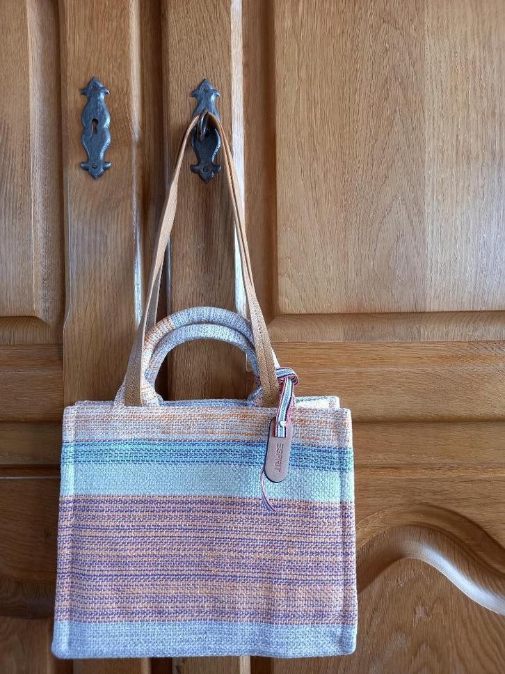 Geweven tas Esprit met 2 paar handvatten, Handtassen en Accessoires, Tassen | Damestassen, Nieuw, Blauw, Ophalen of Verzenden