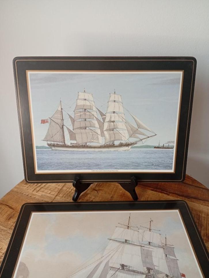 Pimpernel placemats 4 stuks sailing ships, Huis en Inrichting, Woonaccessoires | Onderzetters, Zo goed als nieuw, Bord, Ophalen of Verzenden