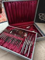 Antieke bestekkoffer, verzilverd., Antiek en Kunst, Ophalen